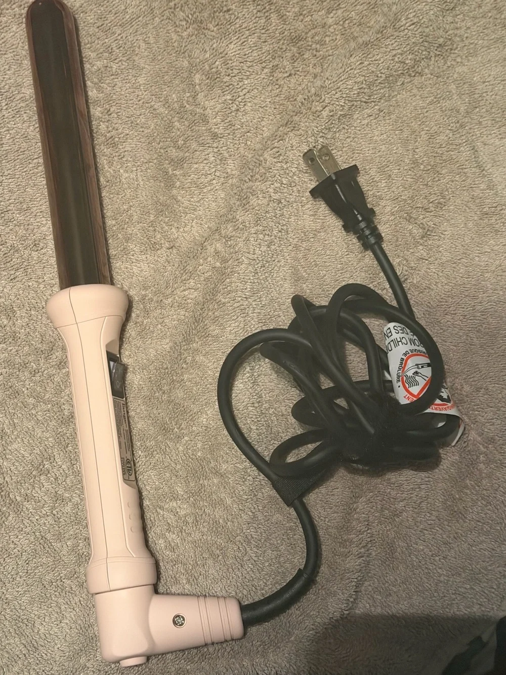 Lange Rose Gold Barrel Pink Handle Curling Wand